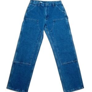 Carhartt Jeans Mens 34x34 Blue Double Knee Carpenter B73 DST Baggy Workwear Y2k
